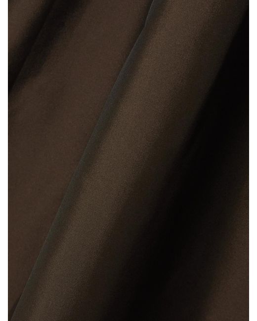 BERNADETTE Black George Gathered Taffeta Gown