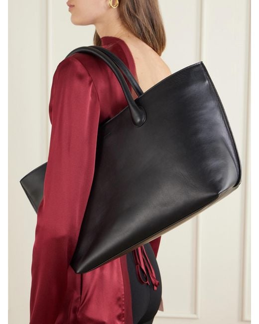 LIE STUDIO Black The Grace Leather Tote