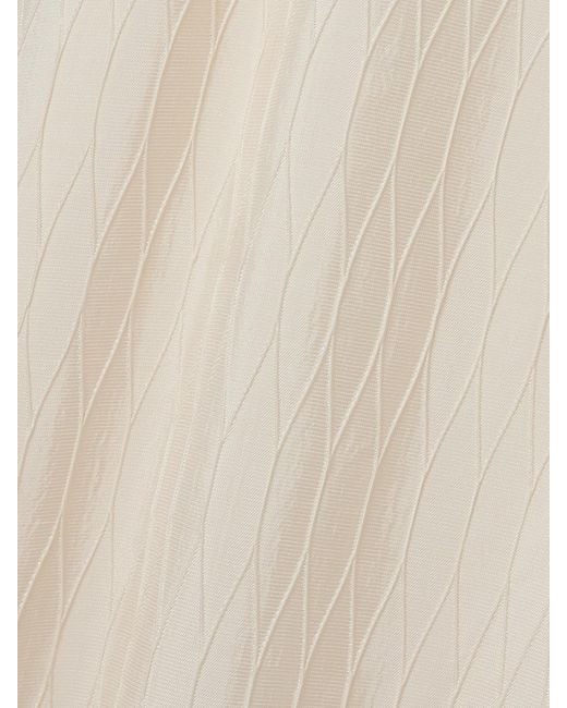 Dima Ayad Natural Strapless Sequin-Embellished Cloqué Gown
