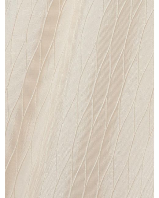 Dima Ayad Natural Strapless Sequin-Embellished Cloqué Gown