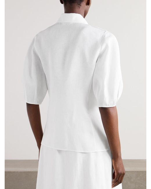 Gabriela Hearst White Sansi Hemd Aus Leinen