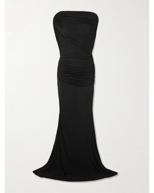 black alex perry dress Strapless Dress in Suede main image 1