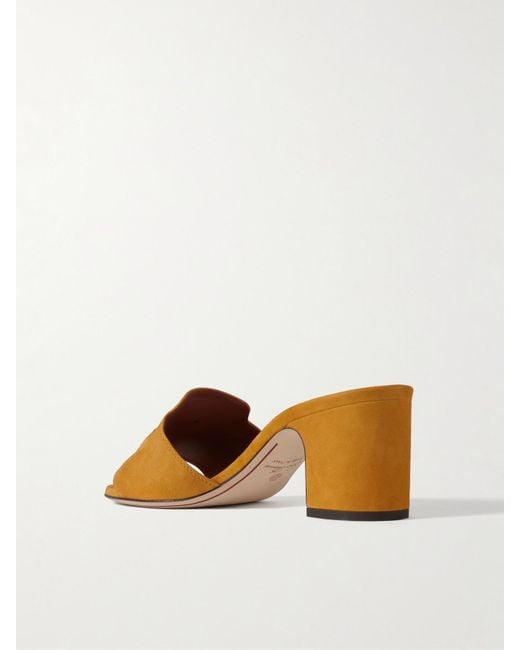 Loro Piana Brown Summer Charms Embellished Suede Mules