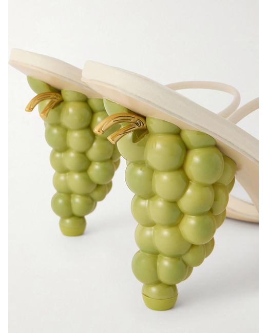 Cult Gaia Natural Grape Leather Sandals