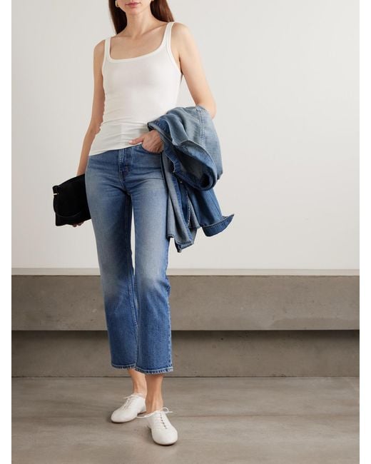 Jamie Haller White The Undershirt Ribbed Stretch-Modal Tank