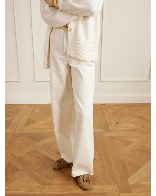 Isabel Marant Natural Faxel Embellished Suede Loafers