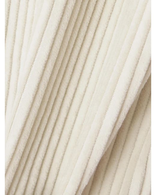 Proenza Schouler Natural Lidie Cotton-Corduroy Wide-Leg Pants