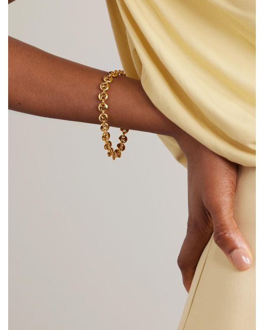 Sophie Buhai Metallic Small Circle Link Armband Aus-Vermeil