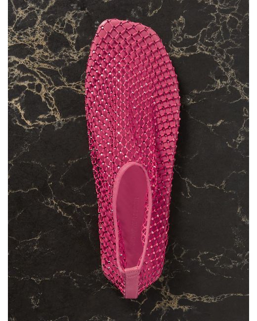 Christopher Esber Pink Minette Ballerinas Aus Mesh Mit Kristallen