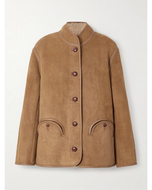 Blazé Milano Brown Tatoosh Jacke Aus Shearling