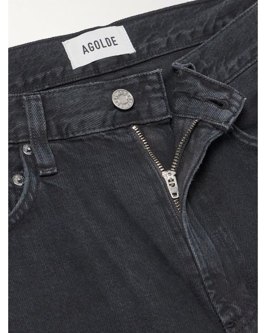 Agolde Blue Low Curve Crop High-Rise Wide-Leg Jeans