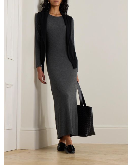 Leset Black Lauren Stretch-Jersey Maxi Dress