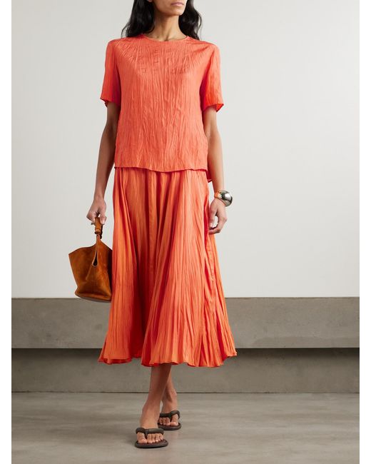 Joseph Orange Brunet Silk-Habotai Top