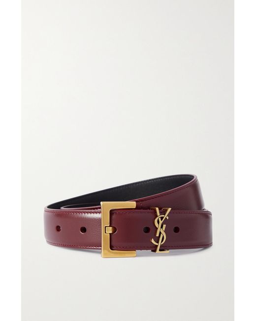 Saint Laurent Cassandre Leather Belt In Red Lyst saint-laurent-cassandre-leather-belt-in-red-lyst