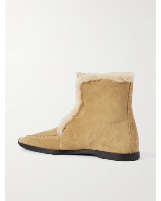 Totême  Natural Shearling Ankle Boots