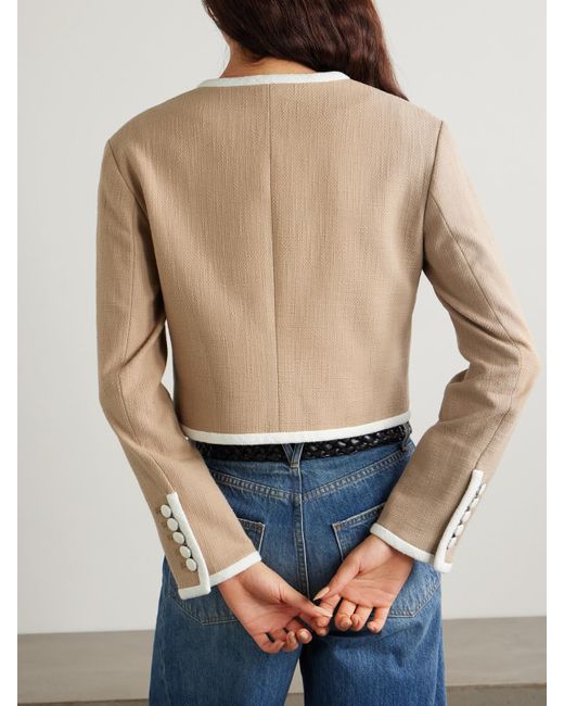 Veste En Tweed De Coton Mélangé Beale Veronica Beard en coloris Natural