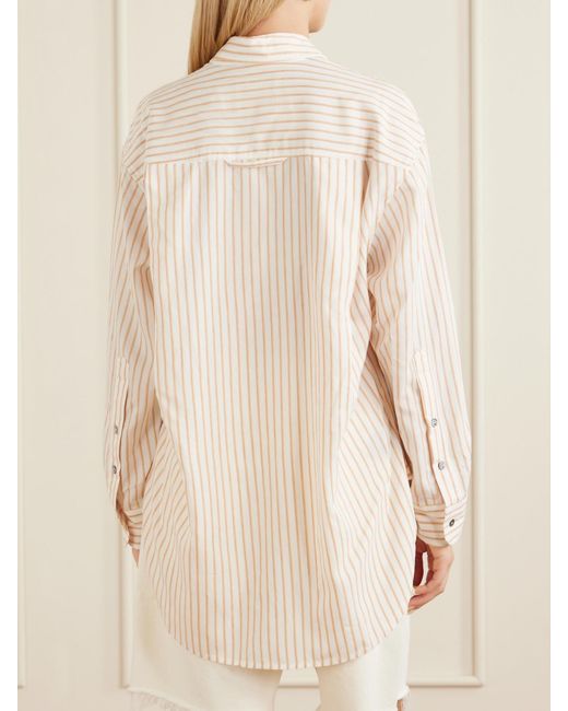 Citizens of Humanity Natural Kayla Checked Cotton-Poplin Shirt