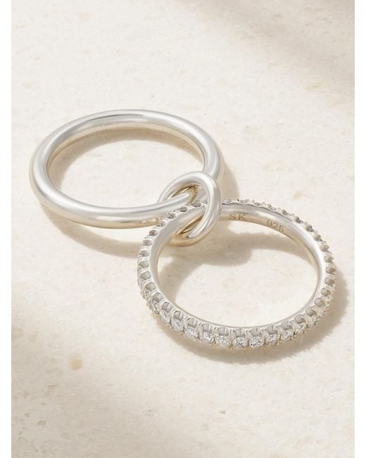 Spinelli Kilcollin Natural Cara Ring Aus Sterlingsilber Mit Diamanten