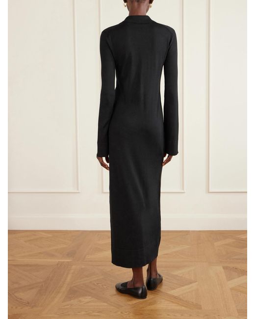 Altuzarra Black Arp Cotton And Silk-Blend Maxi Dress
