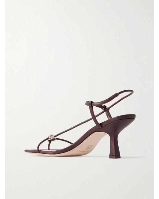 Loeffler Randall Natural Triana Embellished Leather Sandals