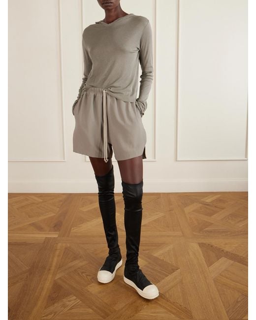 Rick Owens Gray Cady Drawstring Shorts