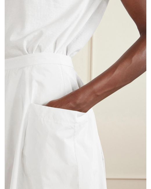 Tibi White Lantern Paneled Shell Skirt