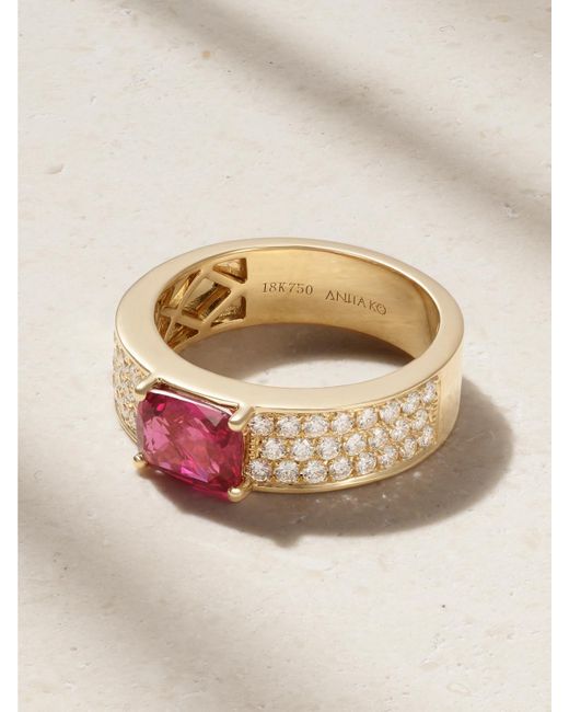 Anita Ko Natural 18-Karat, Ruby And Diamond Ring