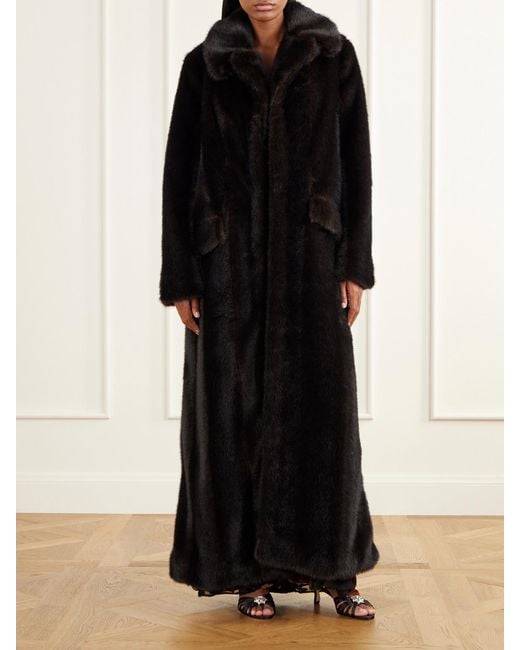Anna Sui Black Plush Coat