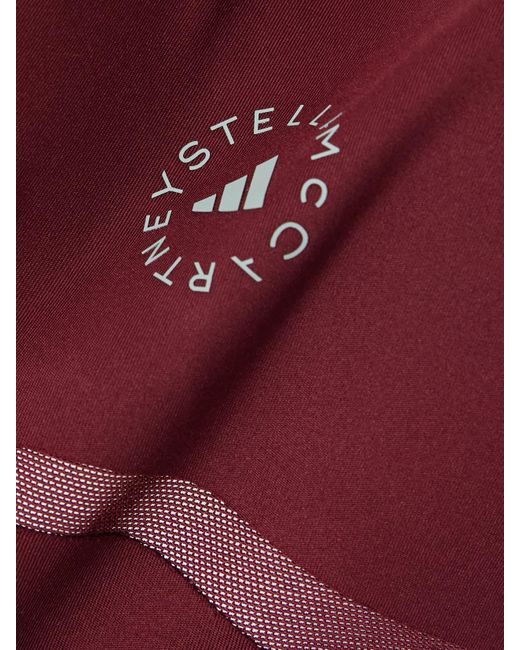Adidas By Stella McCartney Red Truepurpose Sport-Bh Aus Recyceltem Stretch-Material Mit Mesh-Einsätzen Und Print