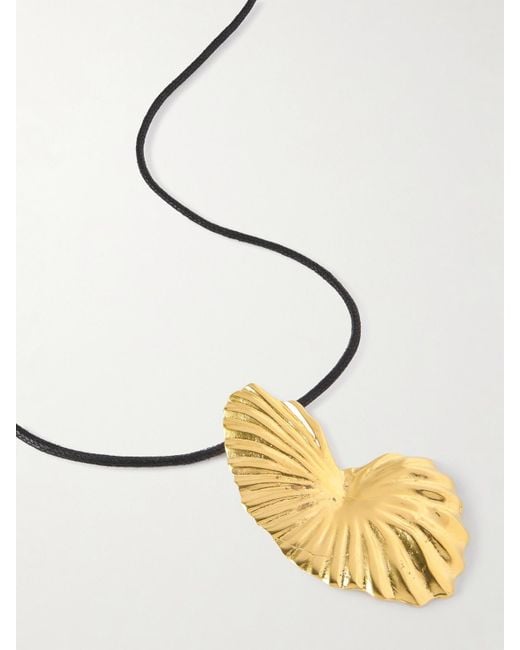 YSSO Metallic The Birth Of Venus-Plated And Cord Necklace