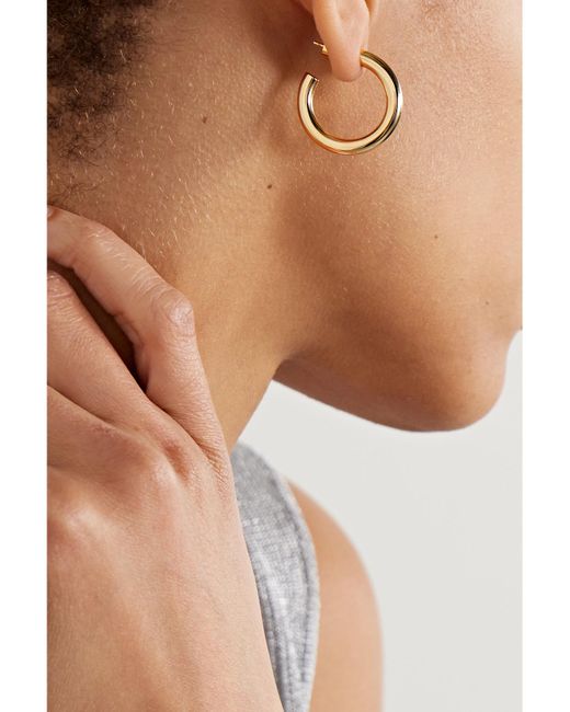 Jennifer Fisher Metallic Lilly Huggies-Plated Hoop Earrings