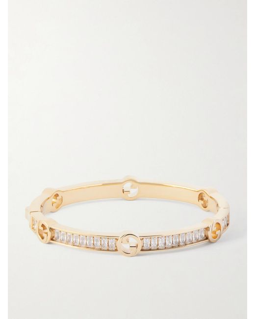 Gucci Natural Blondie Goldfarbenes Armband Mit Cubic Zirkonia