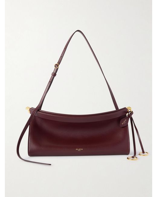 Alaïa Purple Click E/W Medium Leather Shoulder Bag