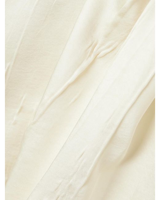 Brandon Maxwell Natural The Drew Embellished Crinkled-Satin Tank