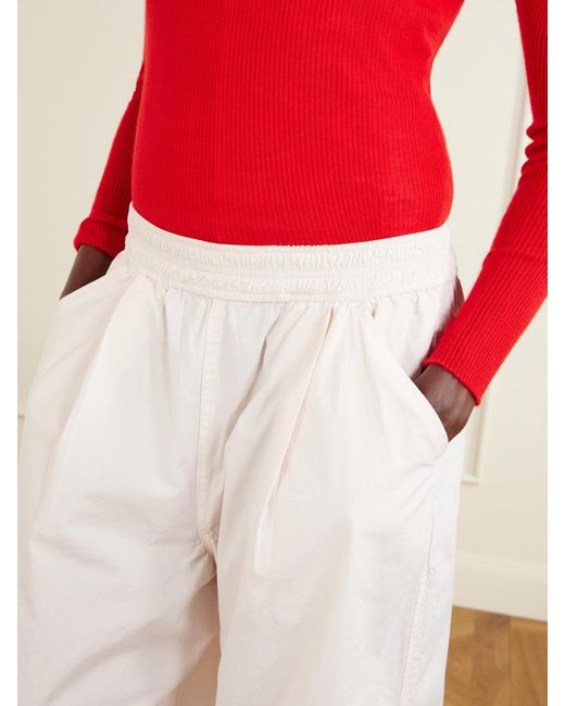 RÙADH Natural Forbes Organic Cotton-Poplin Balloon Pants