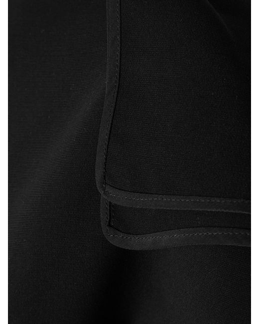 Maticevski Black Resolute Asymmetric Ruffled Crepe Peplum Top
