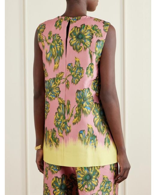 ALÉMAIS Pink Faye Floral-Print Twill Top