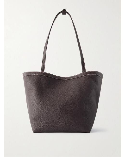 The Row White Park Small Textured-Leather Tote