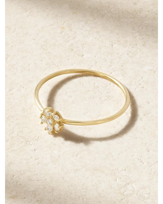 Jennifer Meyer Natural Flower 18-Karat Diamond Ring