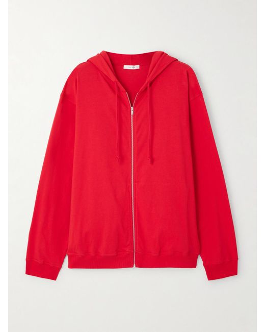 The Row Red Kapuzenjacke Aus Baumwoll-Jersey