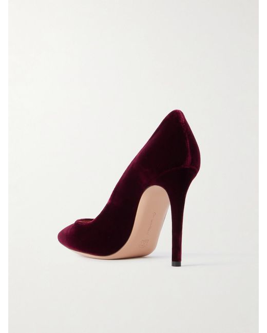 Gianvito Rossi Purple Gianvito 105 Velvet Pumps