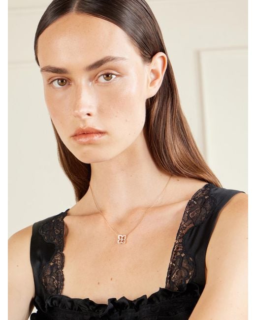 De Beers London Natural Lotus By De Beers 18-Karat Diamond Necklace