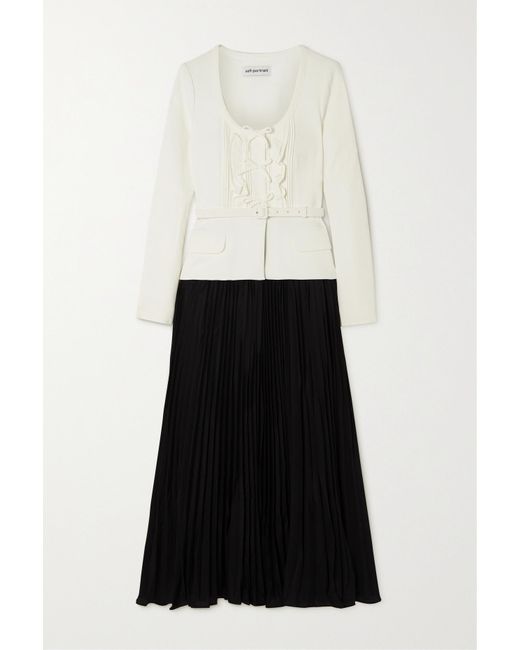 Self-Portrait Tiered Lace Midi Dress | Harrods US