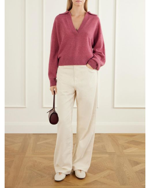 LeKasha Red Jacksob Cashmere Sweater