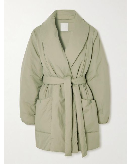 Varley Green Laona Steppjacke Aus Wattiertem Shell Mit Bindegürtel
