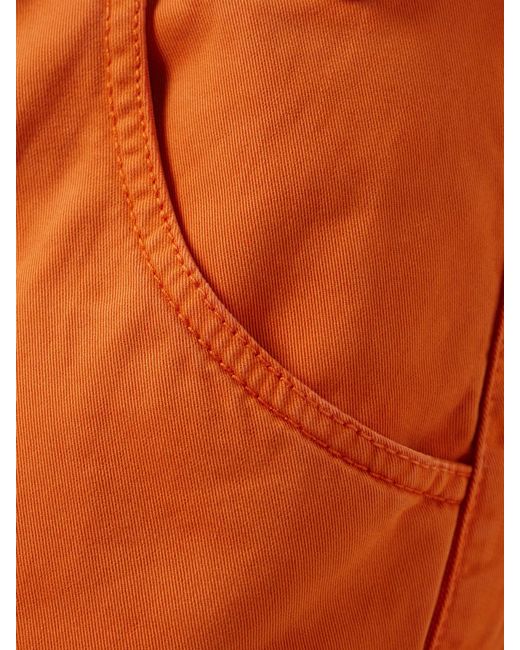 Jamie Haller Orange The Karate Cropped Belted Cotton-Twill Wide-Leg Pants
