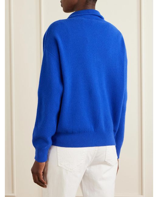 Staud Blue Hudson Cashmere Turtleneck Sweater