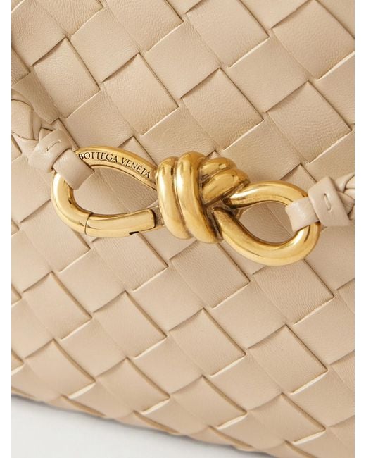 Bottega Veneta Natural Mini Andiamo Intrecciato Leather Tote