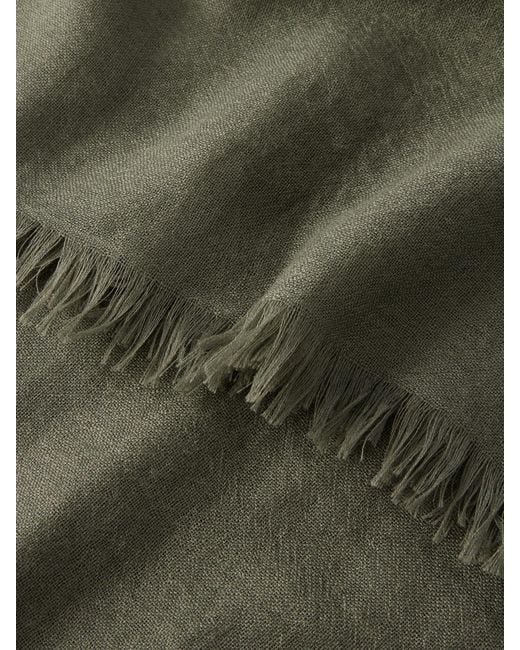Brunello Cucinelli Green Karakorum Cashmere And Silk-Blend Scarf