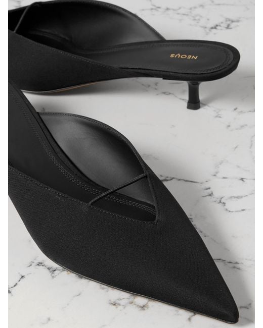 Neous White Matar Mules Aus Satin